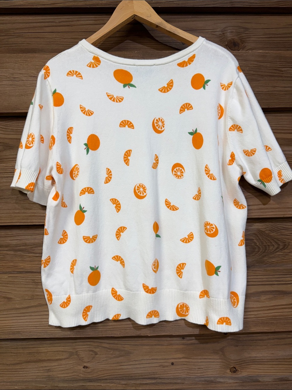 CeCe Orange Print Top - Picture 2 of 5